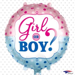 Gender Reveal Themed Mylar Balloon